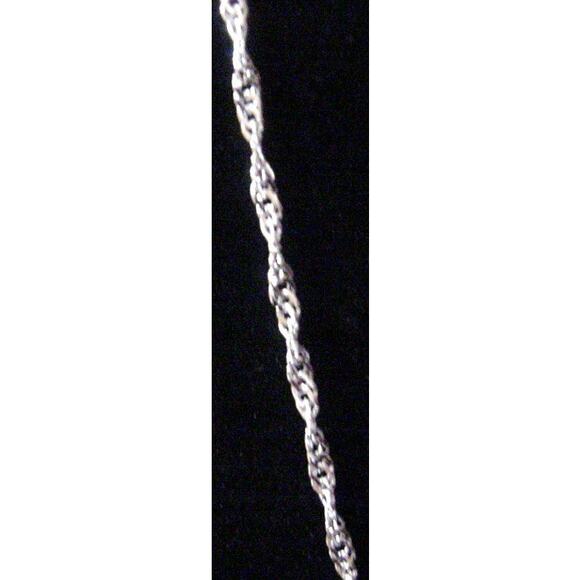 Sterling Silver 925 Plated 20 Inch Water Wave Chain Necklace New Thin 1/16th" - Picture 2 of 3